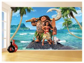 Papel De Parede 3D Infantil Moana Princesa Maui 3,5M Azs379