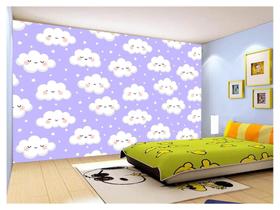 Papel De Parede 3D Infantil Nuvens Babê Baby 3,5M Azs313