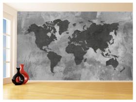Papel De Parede 3D Mapa Mundi Cimento Concreto 3,5M Nmu41 Papel De Parede 3D Mapa Mundi Cimento Concreto 3,5M Nmu41