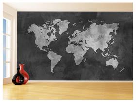 Papel De Parede 3D Mapa Mundi Cimento Concreto 3,5M Nmu46 Papel De Parede 3D Mapa Mundi Cimento Concreto 3,5M Nmu46