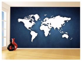 Papel De Parede 3D Mapa Mundi Concreto Cimento 3,5M Nmu20 Papel De Parede 3D Mapa Mundi Concreto Cimento 3,5M Nmu20