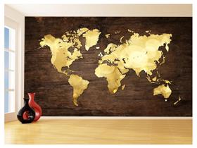 Papel De Parede 3D Mapa Mundi Madeira Arte Cores 3,5M Nmu69 Papel De Parede 3D Mapa Mundi Madeira Arte Cores 3,5M Nmu69