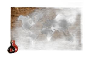 Papel De Parede 3D Mapa Mundi Madeira Concreto 3,5M Nmu21