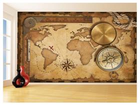 Papel De Parede 3D Mapa Mundi Retrô Vintage Arte 3,5M Nmu74 Papel De Parede 3D Mapa Mundi Retrô Vintage Arte 3,5M Nmu74