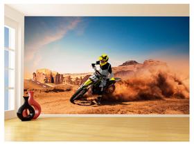 Papel De Parede 3D Moto Cross Trilha Terra Mx 3,5M Bkm25
