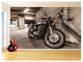 Papel De Parede 3D Moto Custom Chopper Viagem 3,5M Bkm107