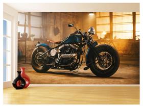 Papel De Parede 3D Moto Custom Chopper Viagem 3,5M Bkm115