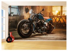 Papel De Parede 3D Moto Custom Chopper Viagem 3,5M Bkm116