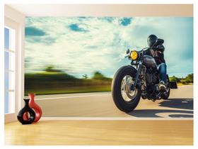 Papel De Parede 3D Moto Esporte Viagem Estrada 3,5M Bkm103