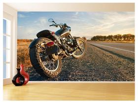 Papel De Parede 3D Moto Esporte Viagem Estrada 3,5M Bkm106