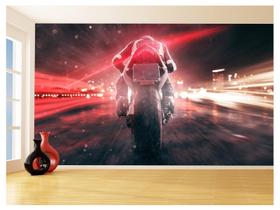 Papel De Parede 3D Moto Esporte Viagem Estrada 3,5M Bkm69