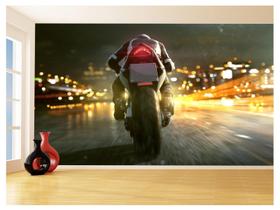 Papel De Parede 3D Moto Esporte Viagem Estrada 3,5M Bkm70