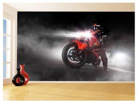 Papel De Parede 3D Moto Esporte Viagem Estrada 3,5M Bkm72