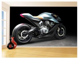 Papel De Parede 3D Moto Sport Bike Cafe Racer 3,5M Bkm48