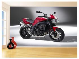 Papel De Parede 3D Moto Sport Bike Naked Triumph 3,5M Bkm45