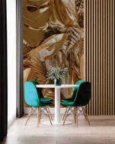 Papel de Parede 3D Painel 2M Folhas Floresta Dourada Vinil Folhagem Auto Colante Vinílico Lavável Papel de Parede 3D Painel 2M Folhas Floresta Dourada Vinil Folhagem Auto Colante Vinílico Lavável