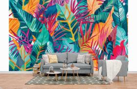 Papel de Parede 3D Painel 4M Folhas Figueira decorada Jadim Realista Auto Colante Lavável Papel de Parede 3D Painel 4M Folhas Figueira decorada Jadim Realista Auto Colante Lavável