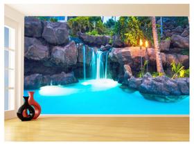 Papel De Parede 3D Paisagem Cachoeira Florestas 3,5M Nch225