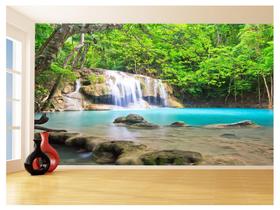 Papel De Parede 3D Paisagem Cachoeira Florestas 3,5M Nch226