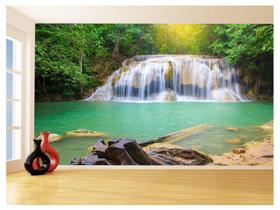Papel De Parede 3D Paisagem Cachoeira Florestas 3,5M Nch236