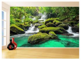 Papel De Parede 3D Paisagem Cachoeira Florestas 3,5M Nch246