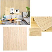 Papel De Parede 3d Placa Painel Adesivo Madeira Clara 70x70cm Papel De Parede 3d Placa Painel Adesivo Madeira Clara 70x70cm