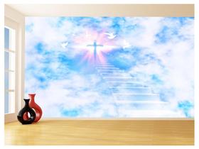 Papel De Parede 3D Religioso Escada Paraíso Céu 3,5M Rl70