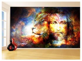 Papel De Parede 3D Religioso Jesus Leão De Judá 3,5M Rl91 - Você Decora