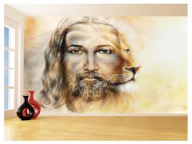 Papel De Parede 3D Religioso Jesus Leão De Judá 3,5M Rl92 - Você Decora