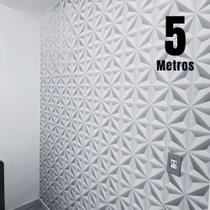 Papel de Parede 3D ROLO 5m Adesivo Autocolante Geometrico Cinza Claro Sala Quarto