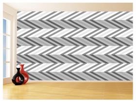 Papel De Parede 3D Sala Chevron Zig Zag Listras 3,5M Zig07