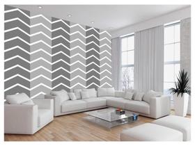 Papel De Parede 3D Sala Chevron Zig Zag Listras 3,5M Zig09