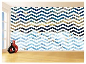 Papel De Parede 3D Sala Chevron Zig Zag Listras 3,5M Zig105