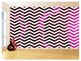 Papel De Parede 3D Sala Chevron Zig Zag Listras 3,5M Zig106