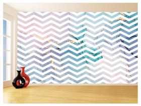 Papel De Parede 3D Sala Chevron Zig Zag Listras 3,5M Zig115