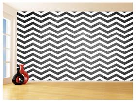 Papel De Parede 3D Sala Chevron Zig Zag Listras 3,5M Zig125