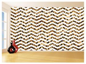 Papel De Parede 3D Sala Chevron Zig Zag Listras 3,5M Zig130