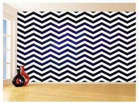 Papel De Parede 3D Sala Chevron Zig Zag Listras 3,5M Zig138