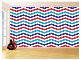 Papel De Parede 3D Sala Chevron Zig Zag Listras 3,5M Zig14