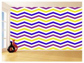 Papel De Parede 3D Sala Chevron Zig Zag Listras 3,5M Zig16