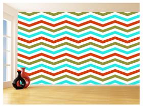 Papel De Parede 3D Sala Chevron Zig Zag Listras 3,5M Zig19