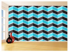 Papel De Parede 3D Sala Chevron Zig Zag Listras 3,5M Zig33