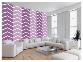 Papel De Parede 3D Sala Chevron Zig Zag Listras 3,5M Zig52