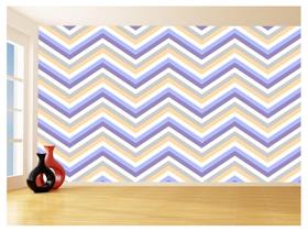 Papel De Parede 3D Sala Chevron Zig Zag Listras 3,5M Zig55