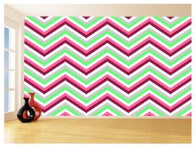 Papel De Parede 3D Sala Chevron Zig Zag Listras 3,5M Zig62