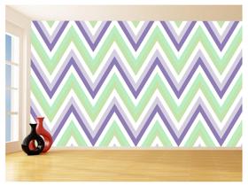 Papel De Parede 3D Sala Chevron Zig Zag Listras 3,5M Zig67