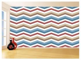 Papel De Parede 3D Sala Chevron Zig Zag Listras 3,5M Zig74