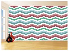 Papel De Parede 3D Sala Chevron Zig Zag Listras 3,5M Zig75