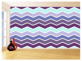 Papel De Parede 3D Sala Chevron Zig Zag Listras 3,5M Zig81