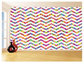 Papel De Parede 3D Sala Chevron Zig Zag Listras 3,5M Zig82